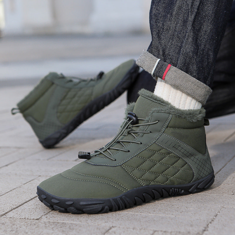 Winter cotton shoes with outer velvet thickening in a warm, cozy design