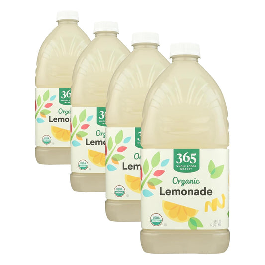 Organic Lemonade by 365 Whole Foods Market in a 64 Fl Oz bottle, fresh and citrusy with natural ingredients.