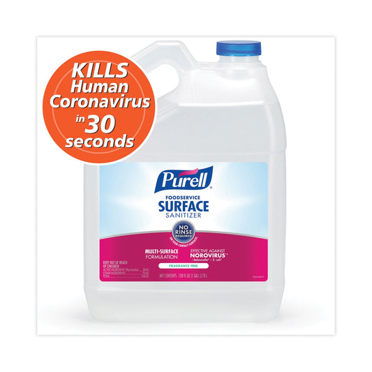 PURELL Foodservice Surface Sanitizer, Fragrance Free, 1 gal Bottle