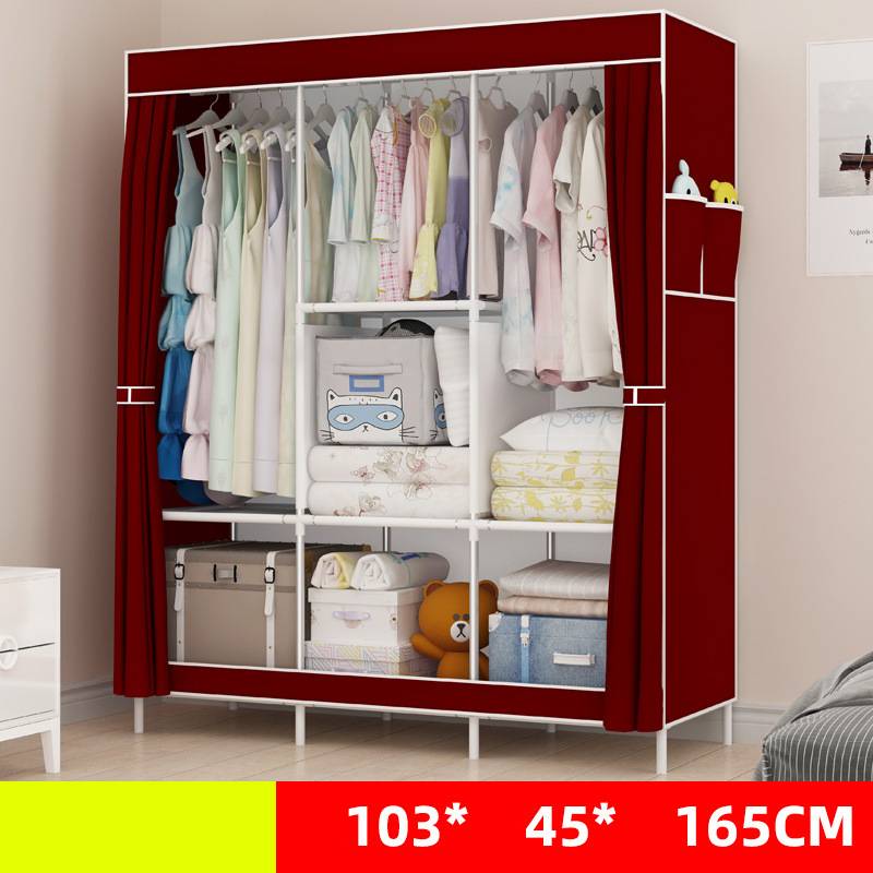 Single dormitory dust-closed wardrobe with enclosed storage design