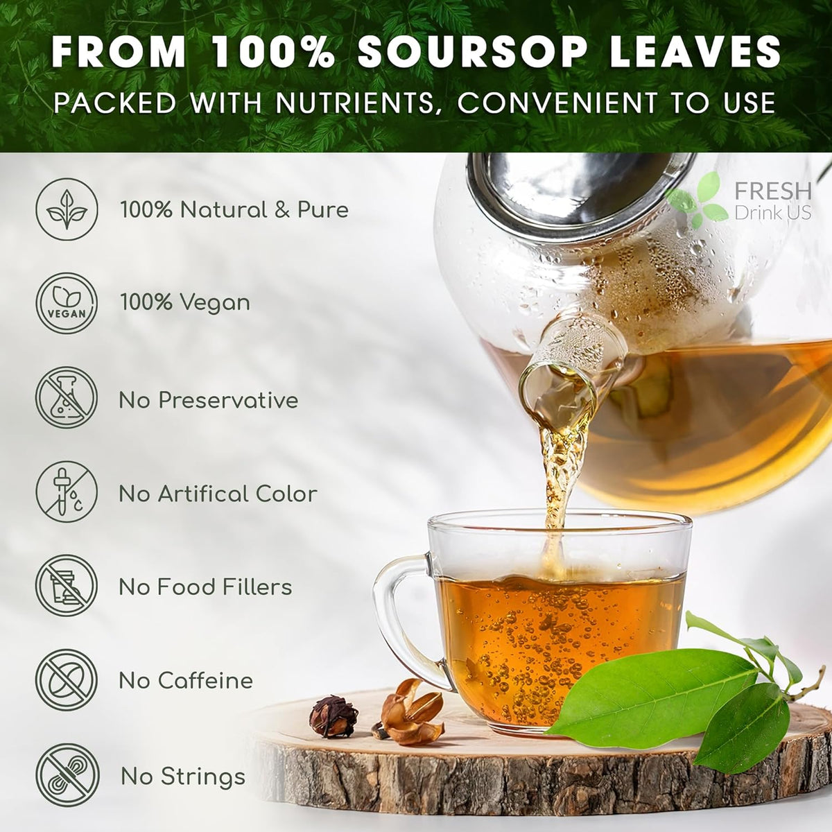 Premium Soursop Graviola Leaf Tea Bags