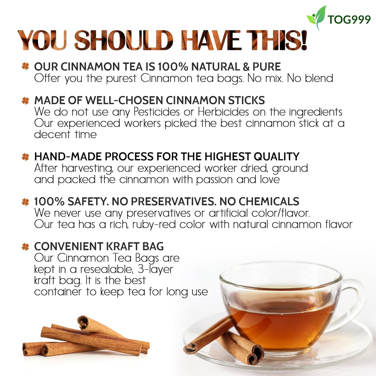 Pure Cinnamon Tea Bags