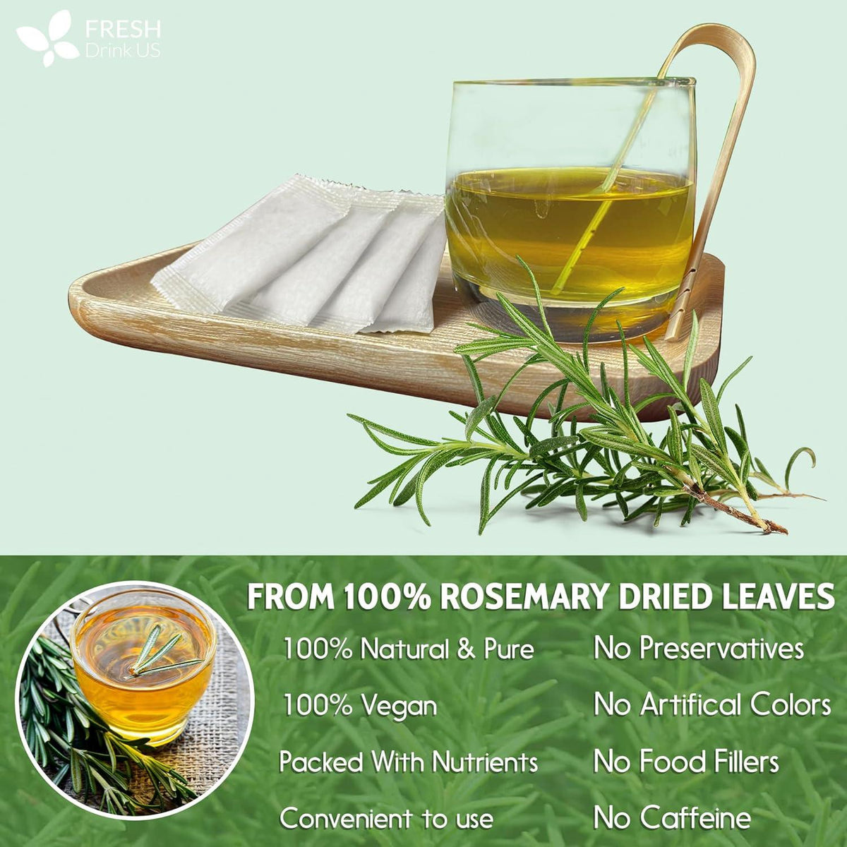 Premium Rosemary Leaves, Tea Bags, Powder