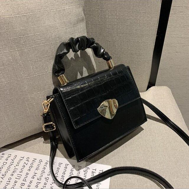 BACKUPMYFILESNOW® women's designer crossbody handbag with stone pattern, featuring a compact and stylish accessory for everyday use.
