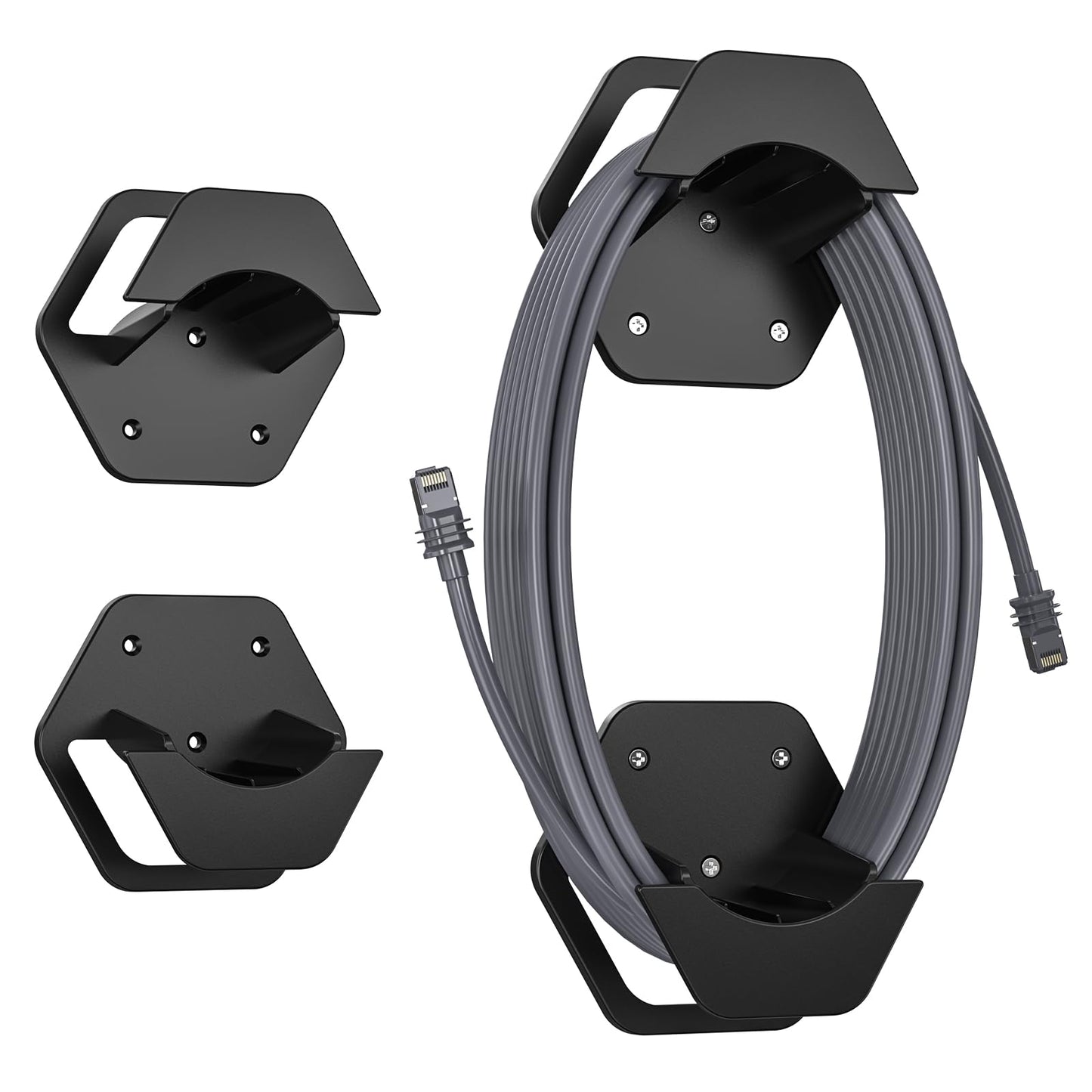 Starlink Ethernet cable caddy and mounting kit with ABS cable management accessories for Starlink Gen3 V3 extension cables.