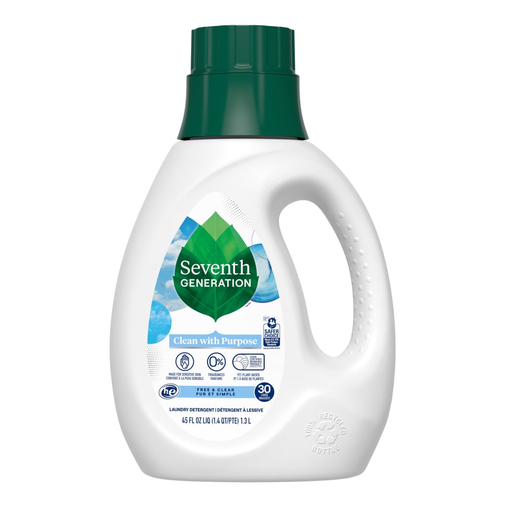 Seventh Generation Liquid Laundry Detergent - Free & Clear, 45 Fl Oz