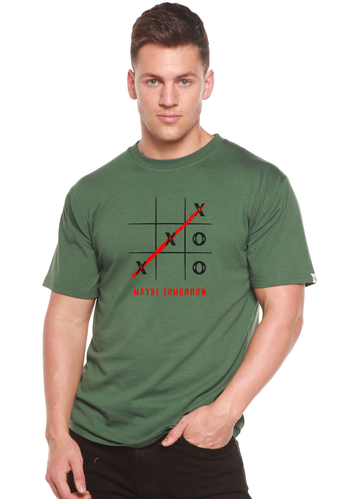 Spun Bamboo men's unisex graphic T-shirt made of bamboo and cotton with printed design, casual and comfortable fit.