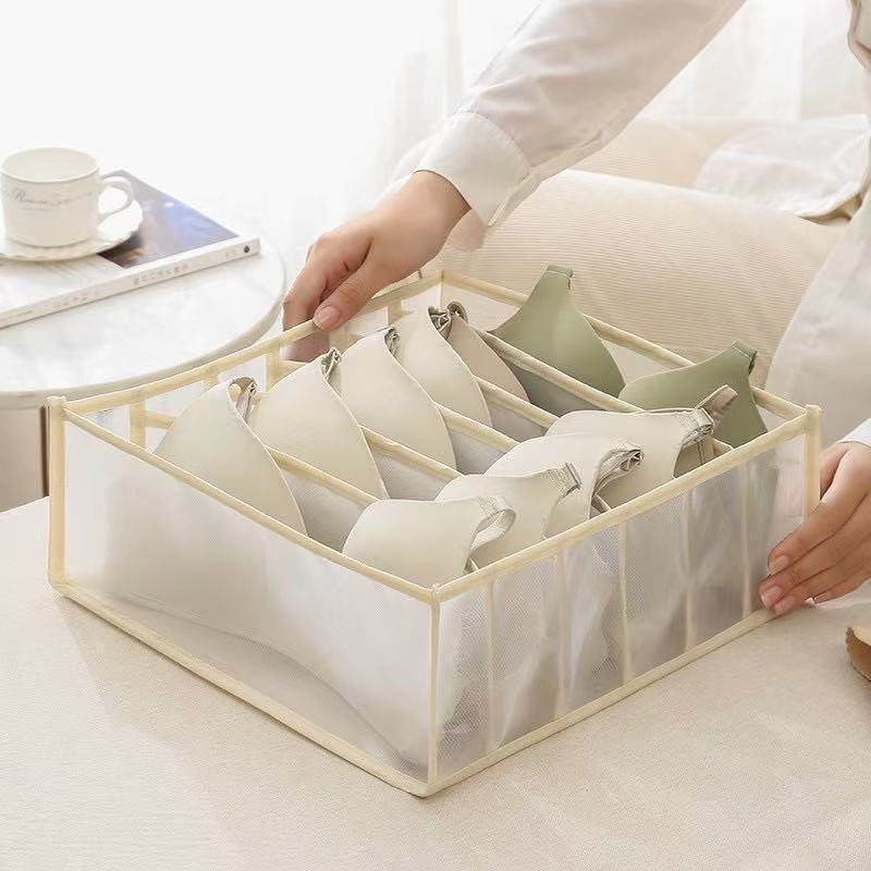 Non-woven fabric underwear storage box with compartment organizer