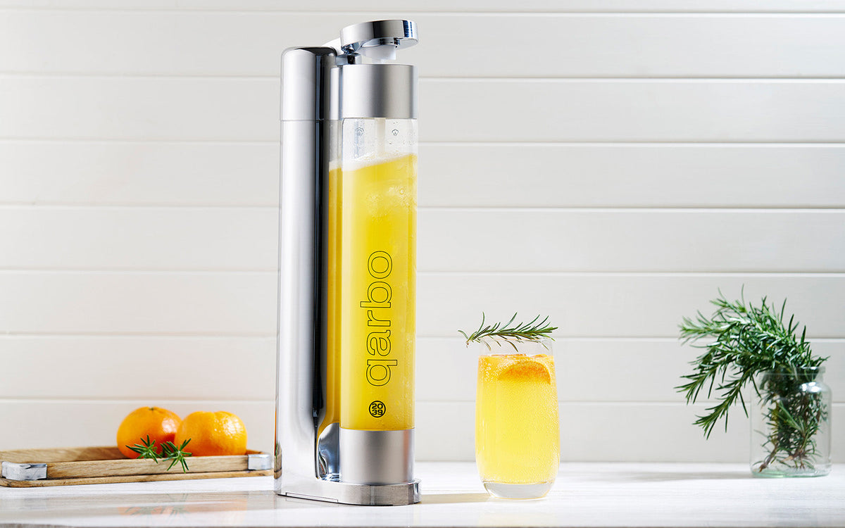 Chrome qarbo SparkleStream fruit-infused sparkler by BACKUPMYFILESNOW® with shimmering metallic finish and vibrant fruit infusion.