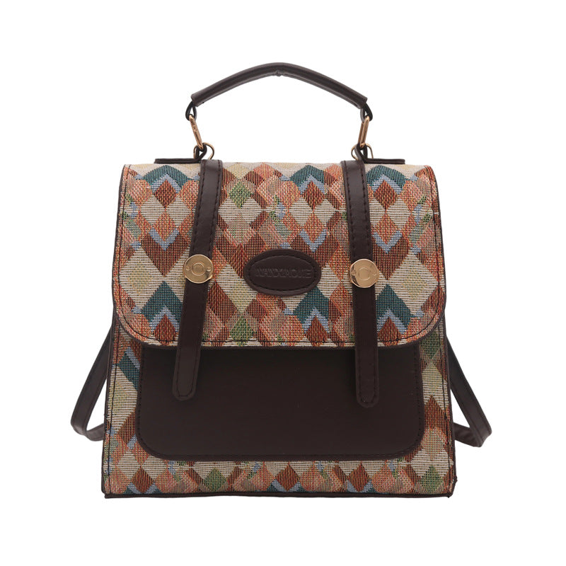 Stylish casual minimalist personalized women's backpack in a simple everyday design