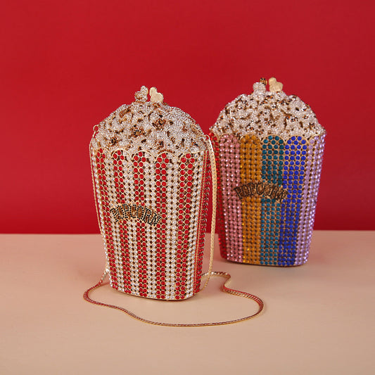BackUPMYFILESNOW® popcorn bag for snacks and treats, featuring colorful design and spacious interior for popcorn storage.