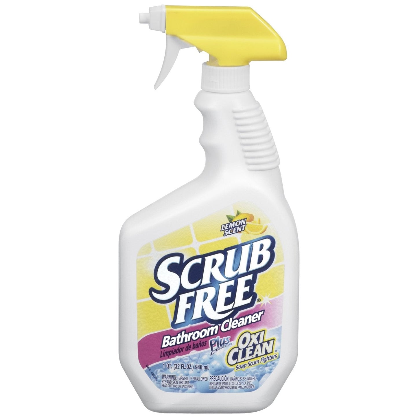 Scrub Free Plus Oxiclean Soap Scum Fighters Lemon Scent Bathroom Cleaner 32OZ