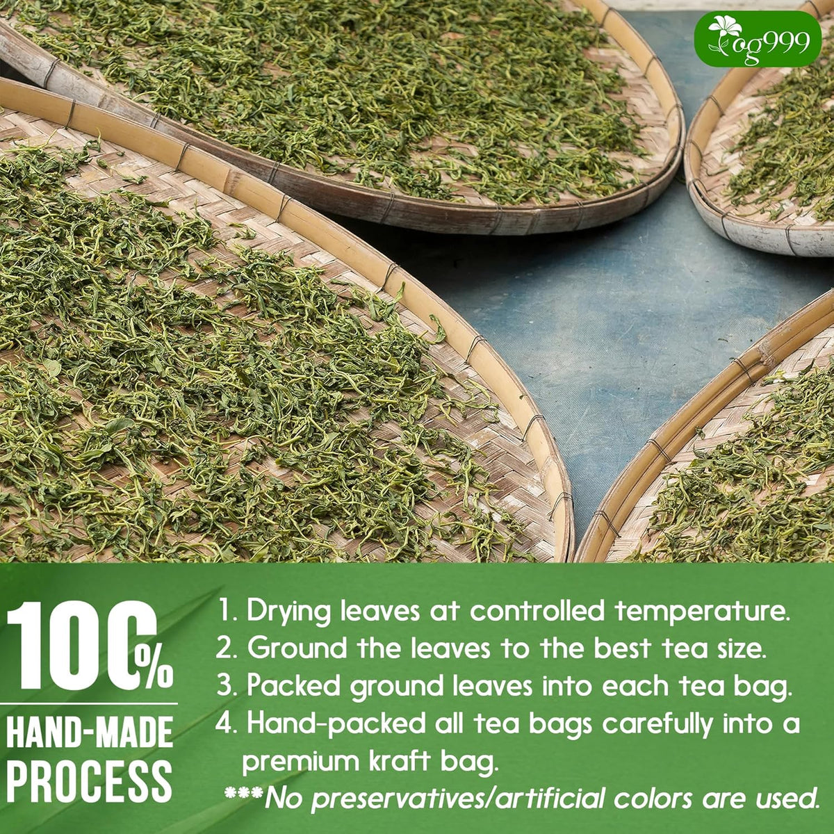 Premium 40 Thyme Leaf Tea Bags, 100% Natural & Pure, Loose Leaf Herbal Tea.