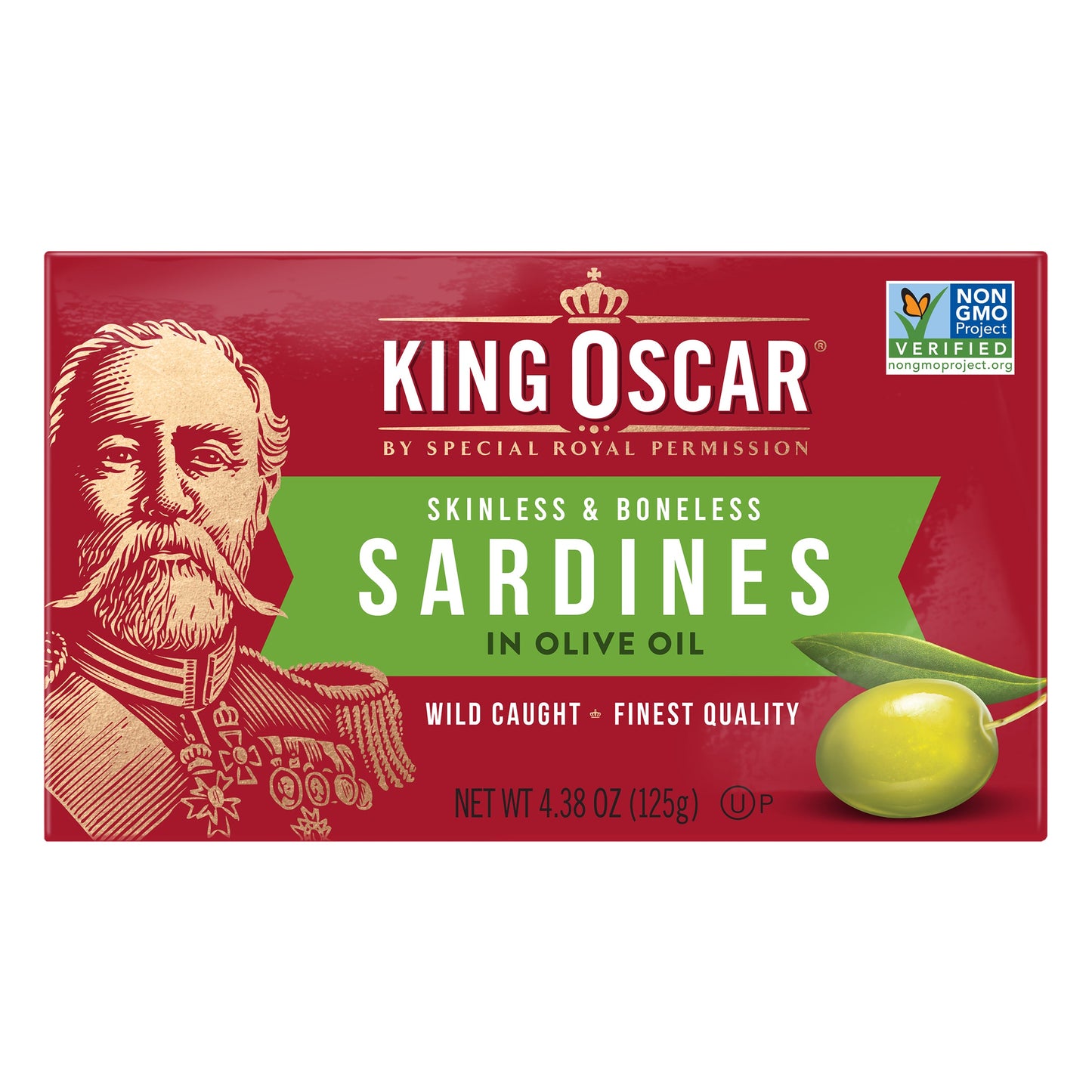 King Oscar Sardines Skinless/Boneless In Olive Oil 4.38 Ounces