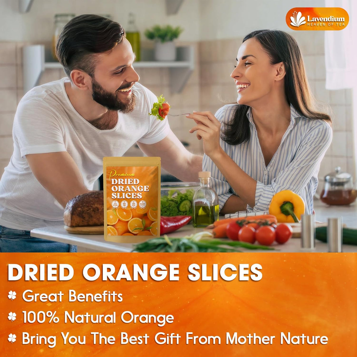 Premium Dried Orange Slices 6oz – Natural Dehydrated Citrus Wheels for Tea, Cocktails, Baking, Holiday Decorations, Potpourri, and Crafts.