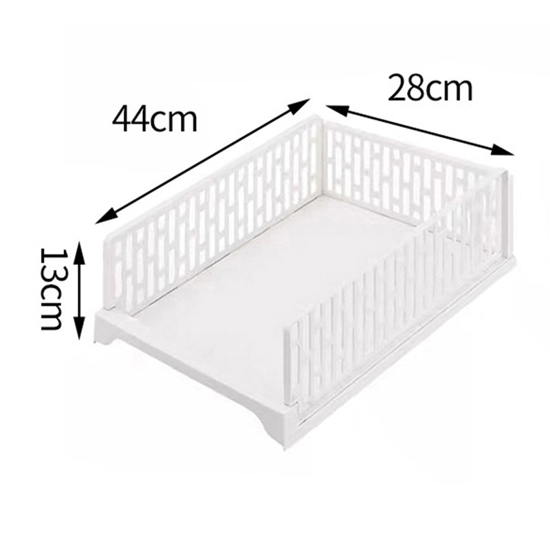 Layered partition wardrobe storage box for organizing clothes and accessories