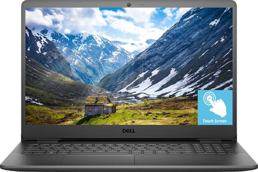 Dell Inspiron 15.6-inch Full HD touchscreen laptop with Intel i5, 12GB RAM, 256GB SSD, running Windows 10.