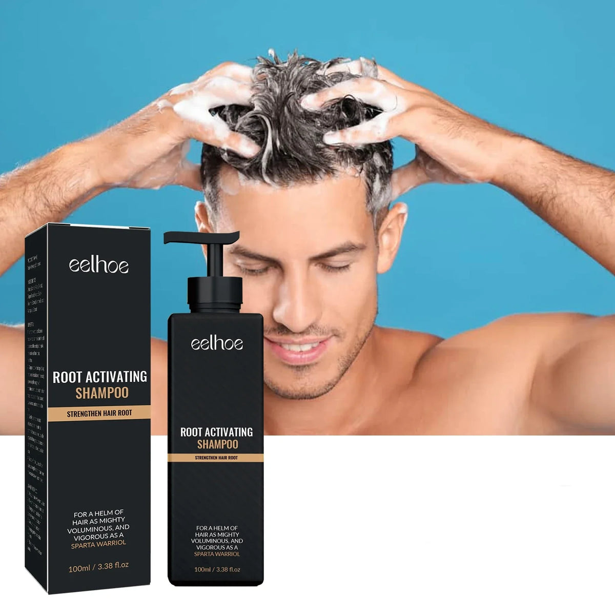 EELHOE Hair Regrowth Root Natural Herbal Dense Hair Shampoo Hair Repair Care Fluffy Smoothing Nourishing Anti Falling Shampoo