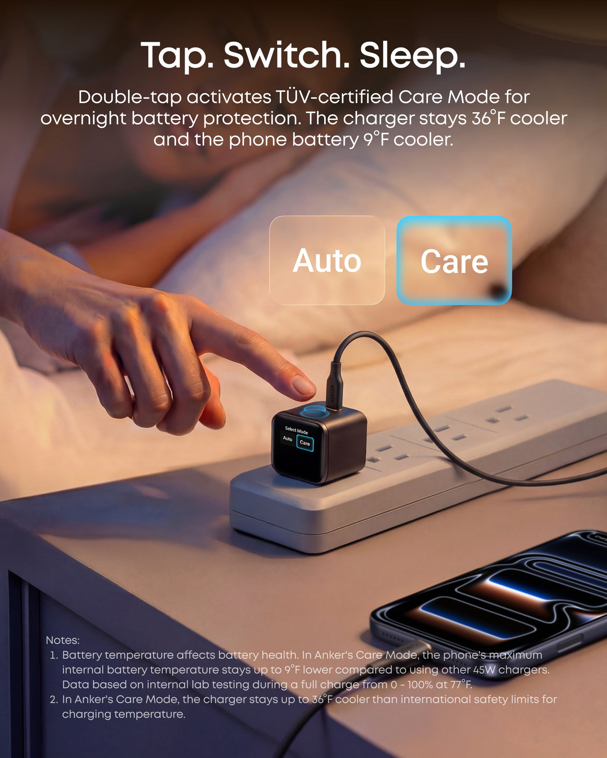 Anker MagGo Power Bank 10K with sleek black design, showing multiple angles and USB-C charging port for portable power.