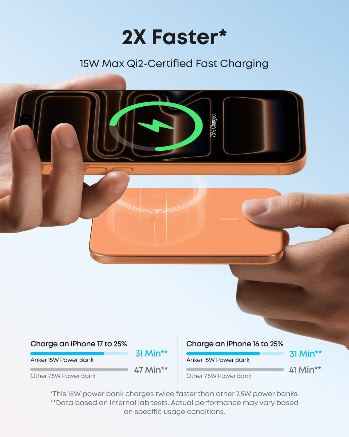 Anker Nano Power Bank 5K with MagGo feature, slim and portable design, shown with charging ports and sleek exterior.