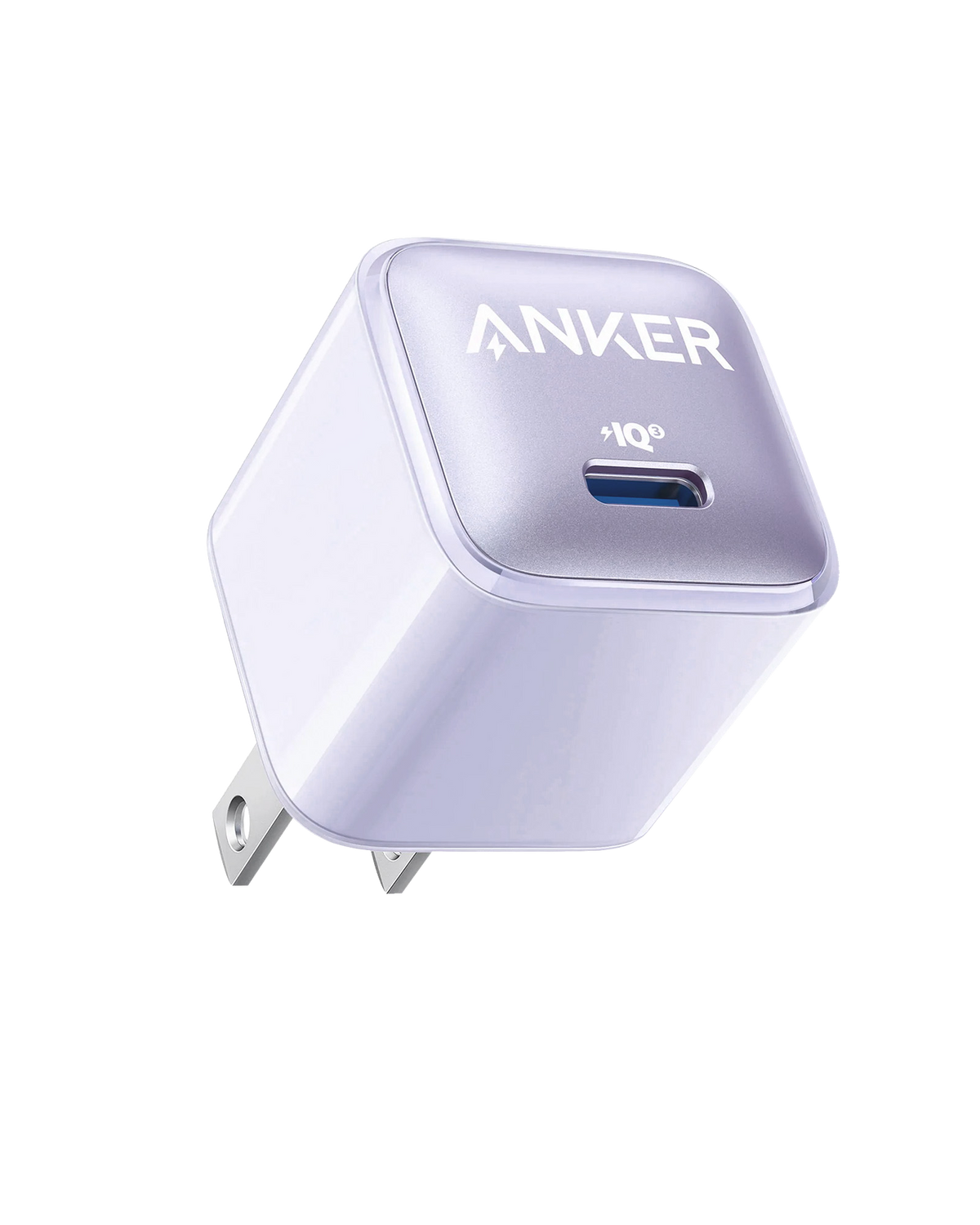 Anker Nano 20W USB-C charger for fast device charging, showing compact design and charging port.