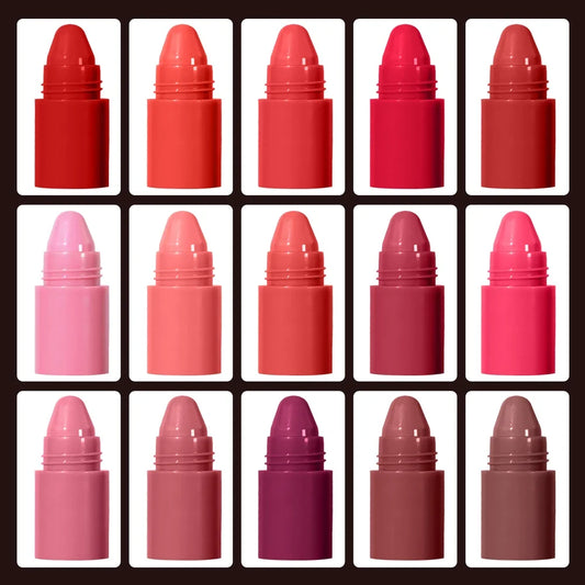 Blushimmer 5-in-1 fruit velvet matte lipstick set with vibrant shades, moisturizing lip balm, and smooth application for soft lips