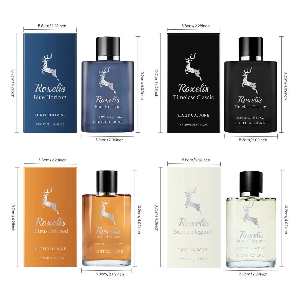 Roxelis 50ml Blushimmer men's Cologne with charming, lasting scent and pheromones, perfect for dating and flirting.
