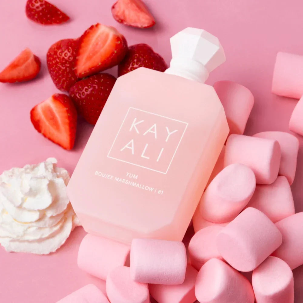 KAYALI Yum Boujee Marshmallow 81 Eau de Parfum Intense bottle, warm gourmand fragrance for women, 100 ml, with floral and marshmallow notes