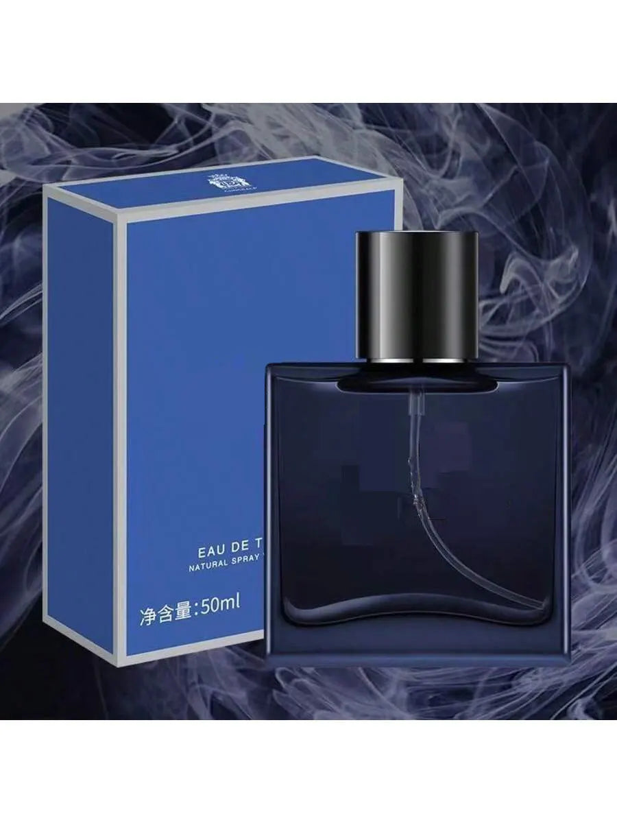 Blushimmer luxury men's cologne gift set with four 100ml floral and fruity perfume sprays in elegant packaging.
