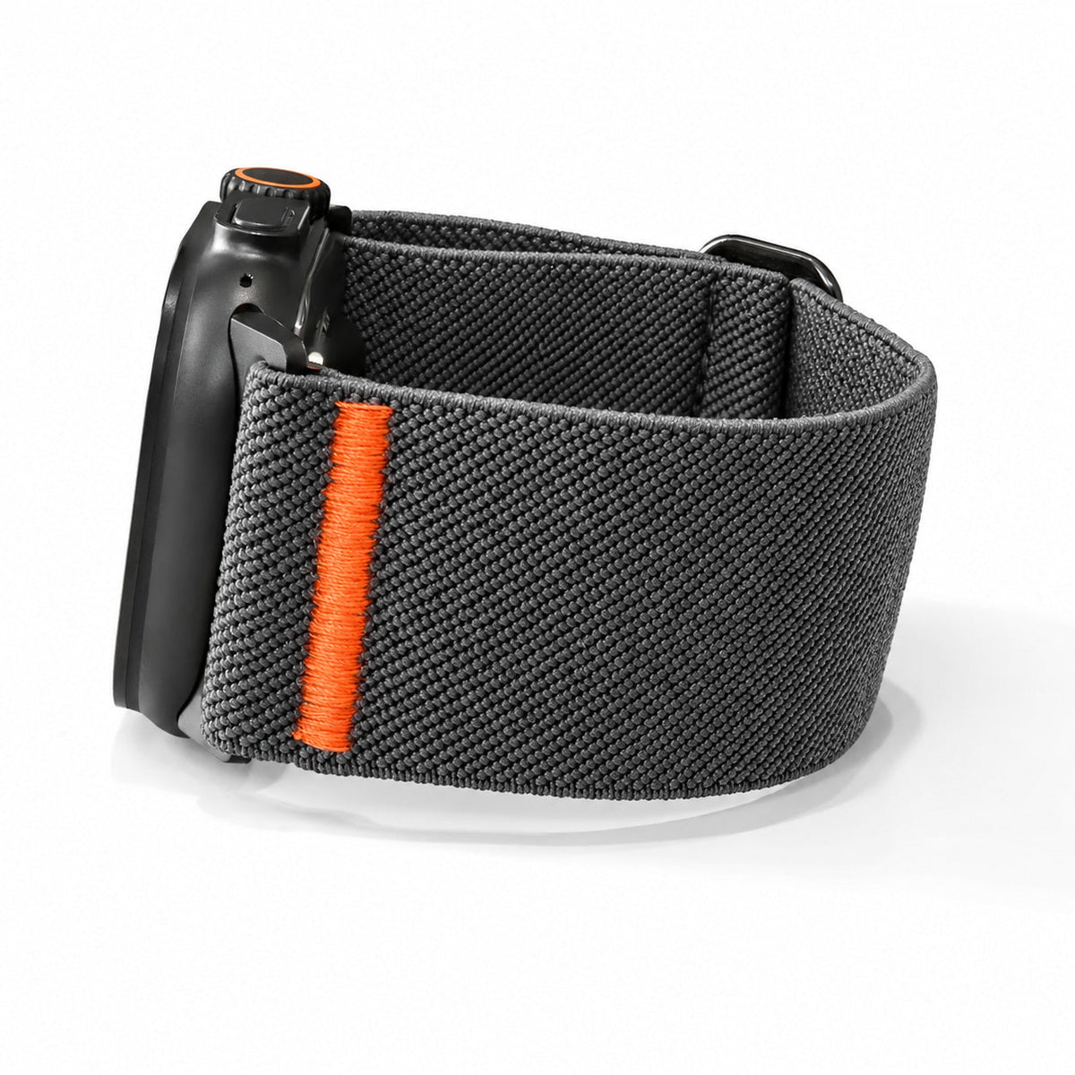 Gray Robust Active Stretch Band for resistance training and fitness exercises, showing its flexible, durable design.