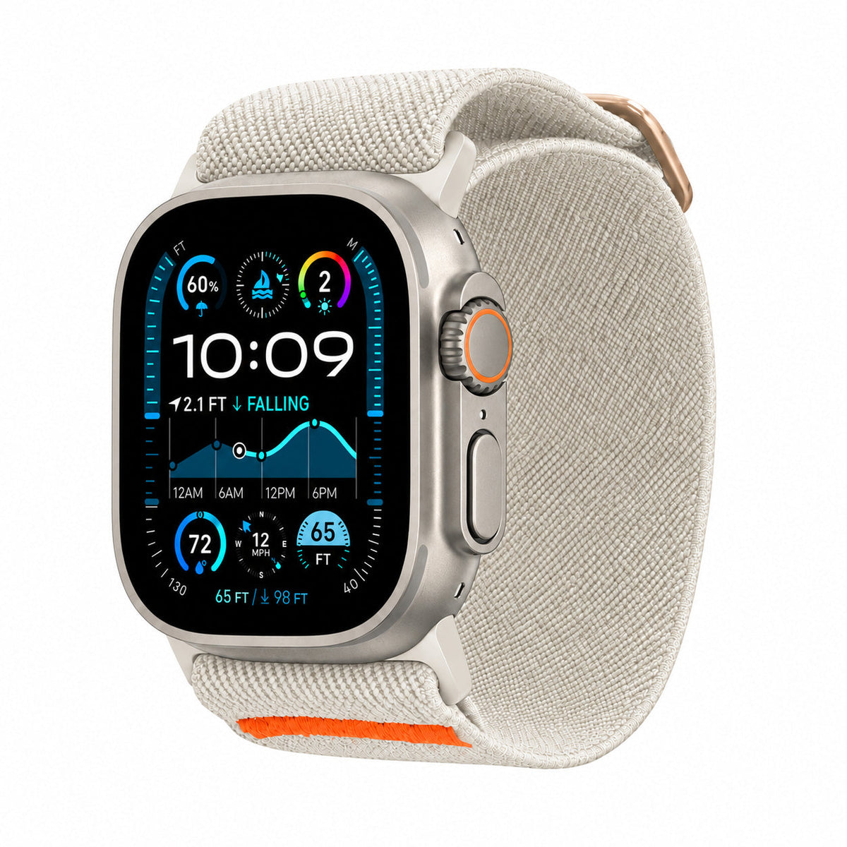 White titanium active stretch band by Robust, flexible fitness accessory for strength training and resistance exercises.