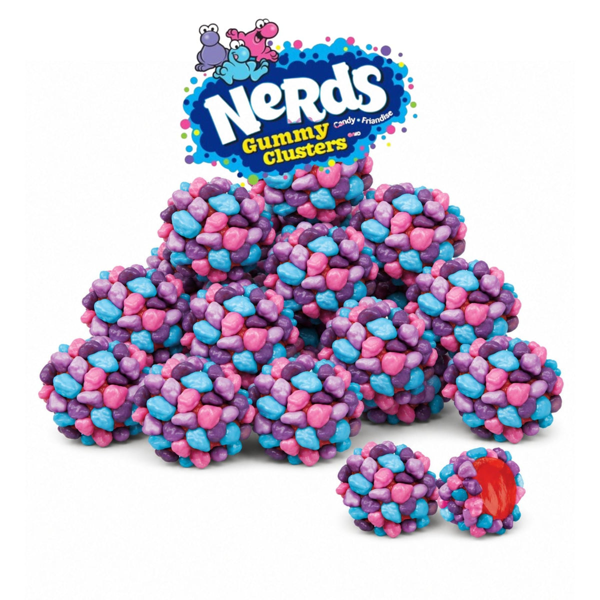 Candy In Bulk Nerds Gummy Clusters Very Berry in a large bag, colorful gummy candies with berry flavor, ideal for snacking or sharing.