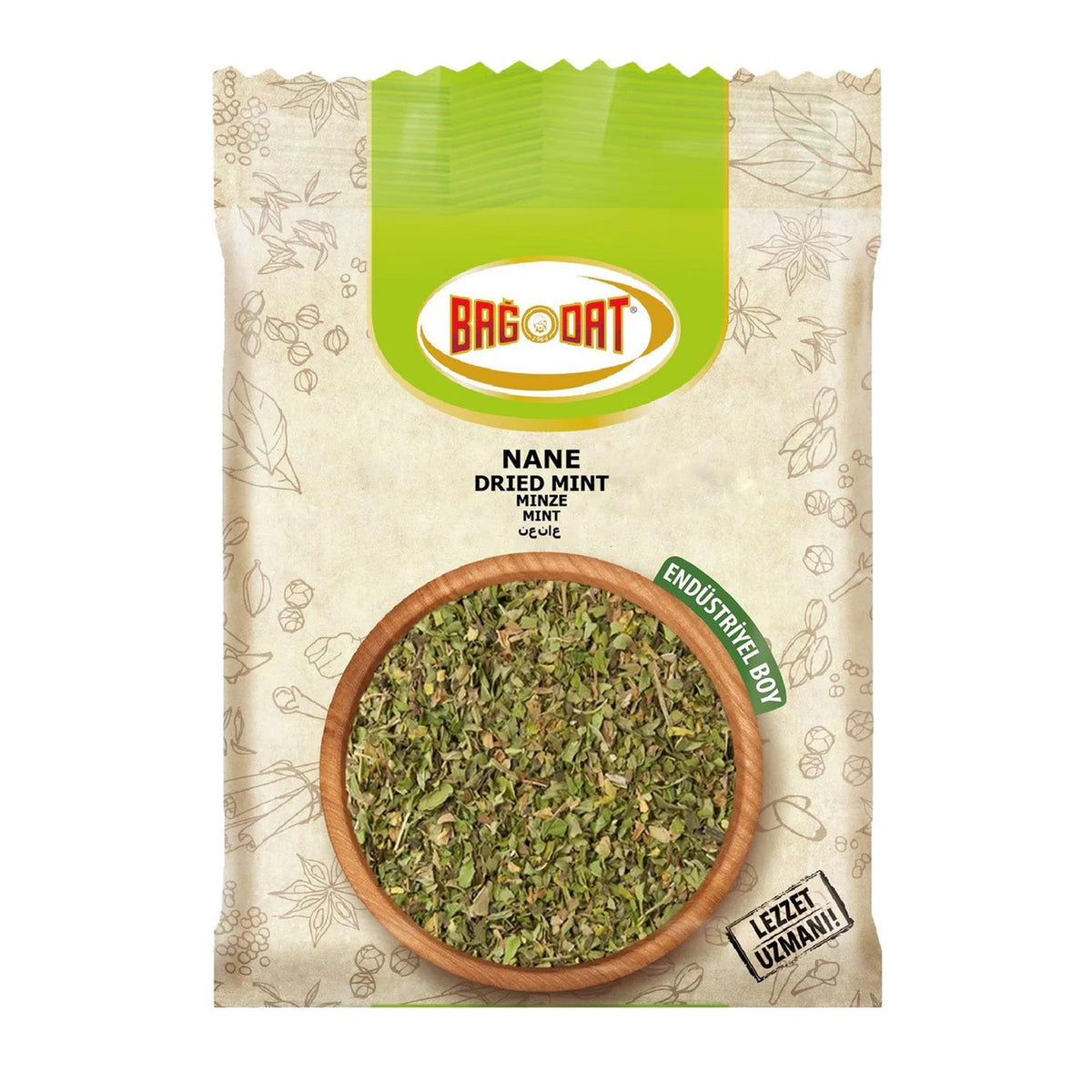 Bagdat dried mint in 1kg bag from S101, a fresh green herbal spice for cooking and seasoning.