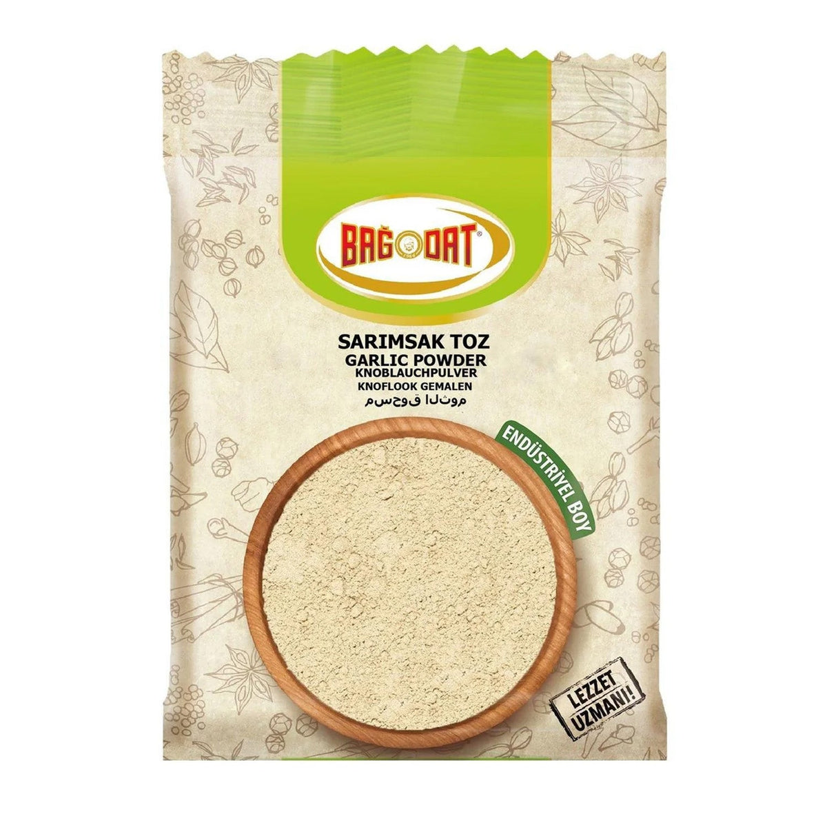 Bagdat garlic powder in a 170g package, part of S101 mixed spices and seasonings collection, showing the seasoning powder in a bag