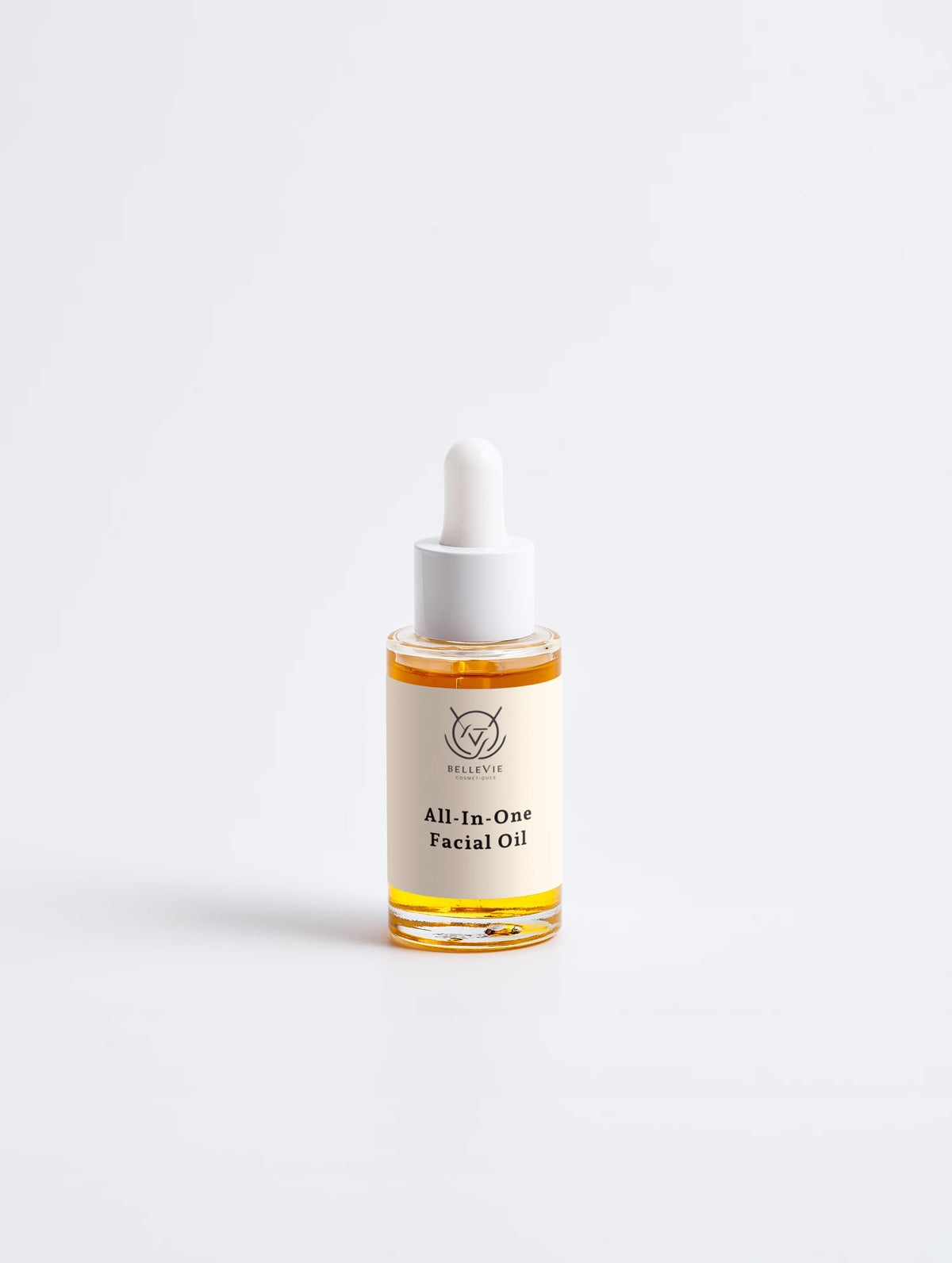 BelleVie Cosmétiques anti-aging facial oil with aloe vera and berry extracts, 30ml, fragrance-free, vegan, ideal for facial massage.