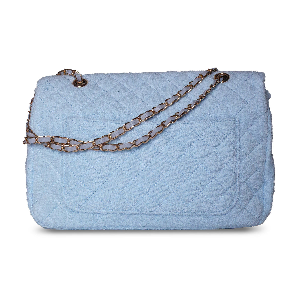Beach Haus Medium Shoreline Flap in powder blue, showing the flap design and soft fabric texture.