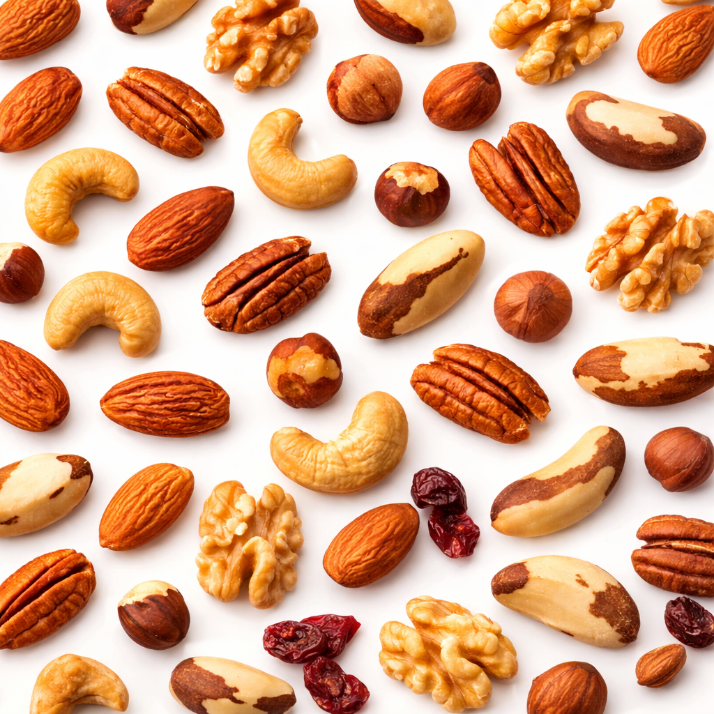 Mixed salted nuts snack in a bulk value bag, featuring roasted almonds, cashews, and peanuts from Candy In Bulk.