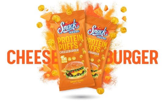 Cheeseburger Protein Puffs Single Serving - 8-Pack Box