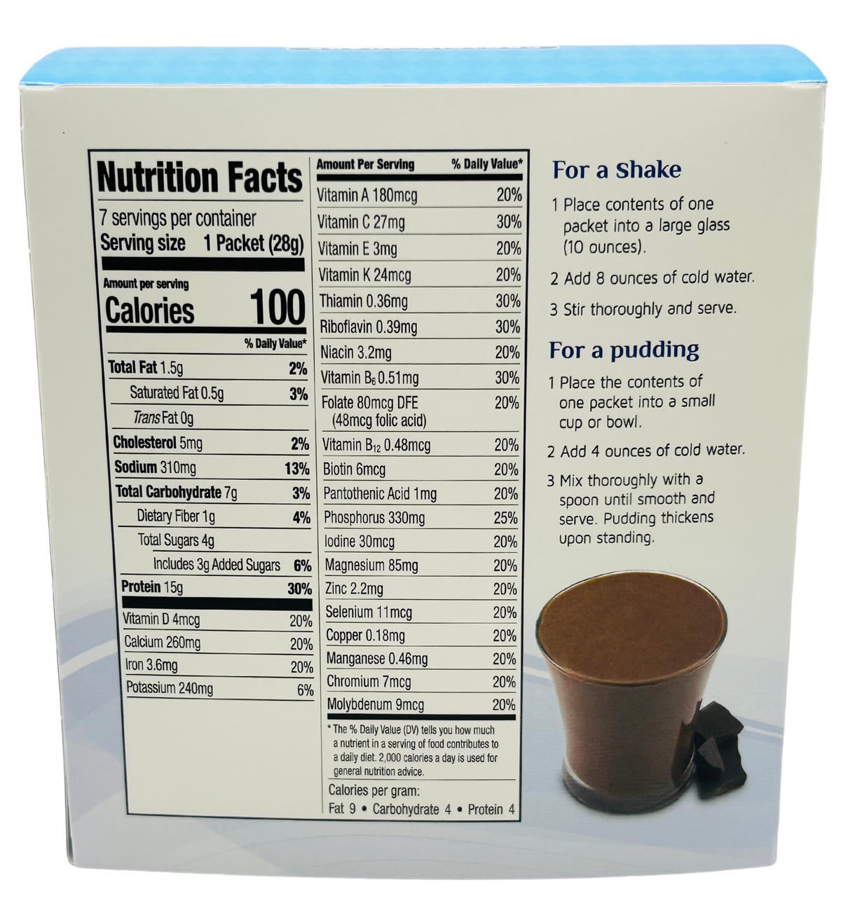 Chocolate Brownie Shake by AmBari Nutrition, featuring a rich chocolate brownie flavor with a creamy shake texture.