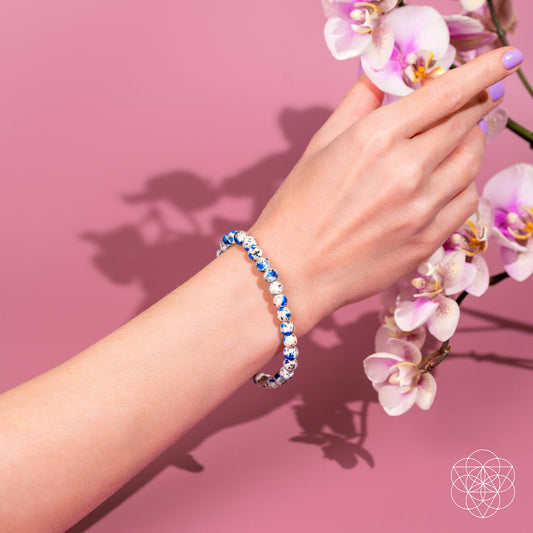 Conscious Items K2 stone bracelet featuring 6mm beads, designed for spiritual adventure and stylish accessory.