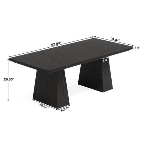 Modern dark brown wood finish computer desk workstation by BACKUPMYFILESNOW®, ideal for home office setup.