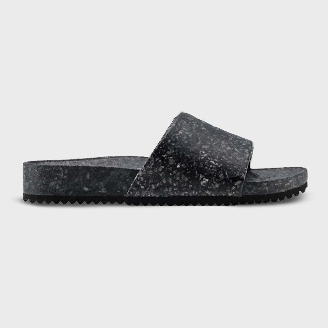 Fleks East Beach Slide in Night color, featuring a single profile view of casual summer slide sandals.