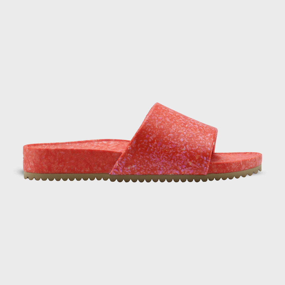 Fleks East Beach Slide featuring a starfish design, casual slip-on footwear with a sandy beach-inspired style.