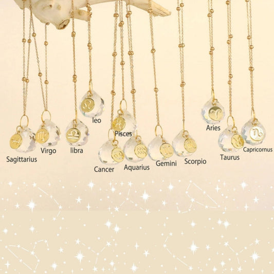Darn Good Yarn Zodiac Car Suncatcher mirror charm with celestial design, hanging decor for home or car.