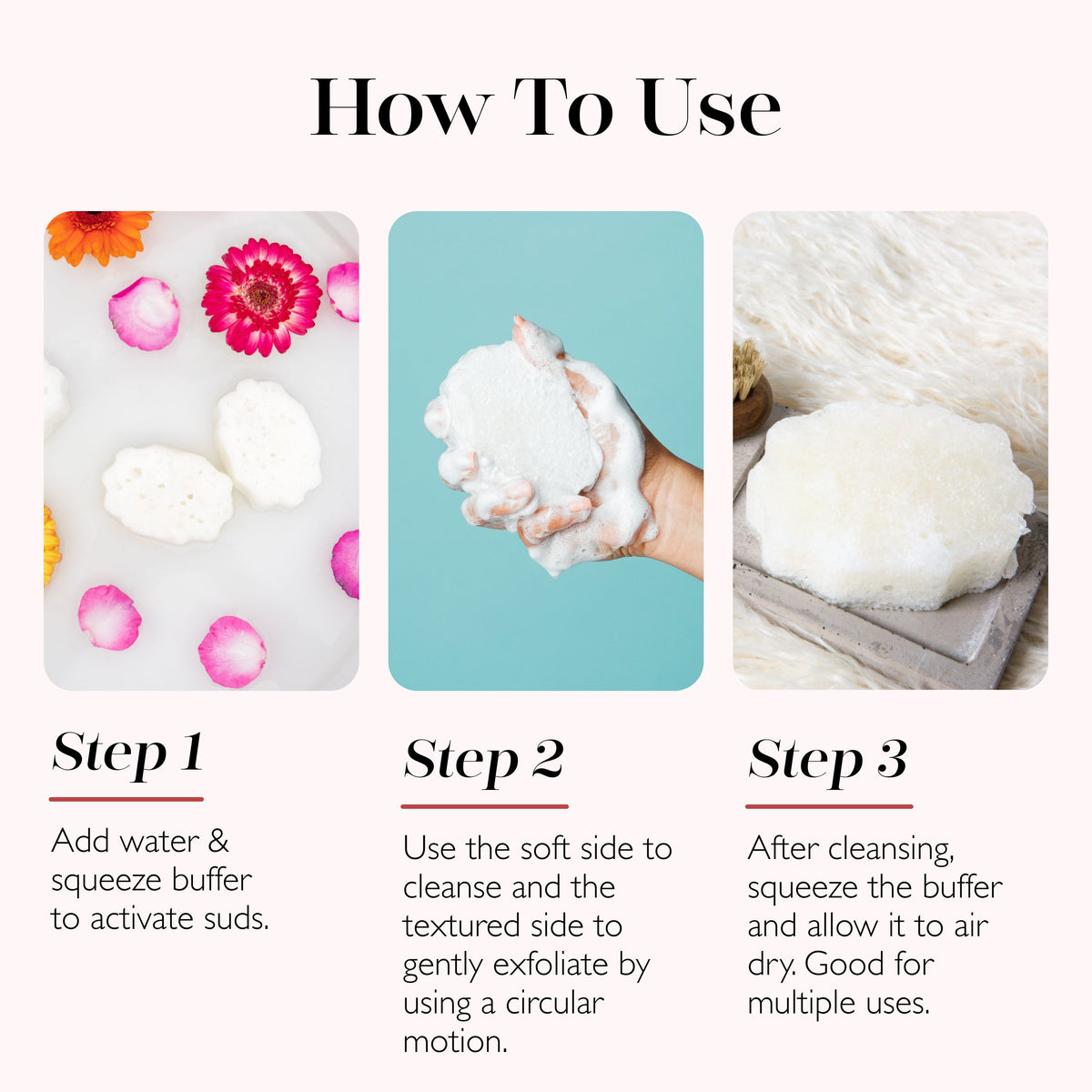 Spongellé Coconut Verbena Pedi Buffer with textured surface for exfoliating and smoothing feet.