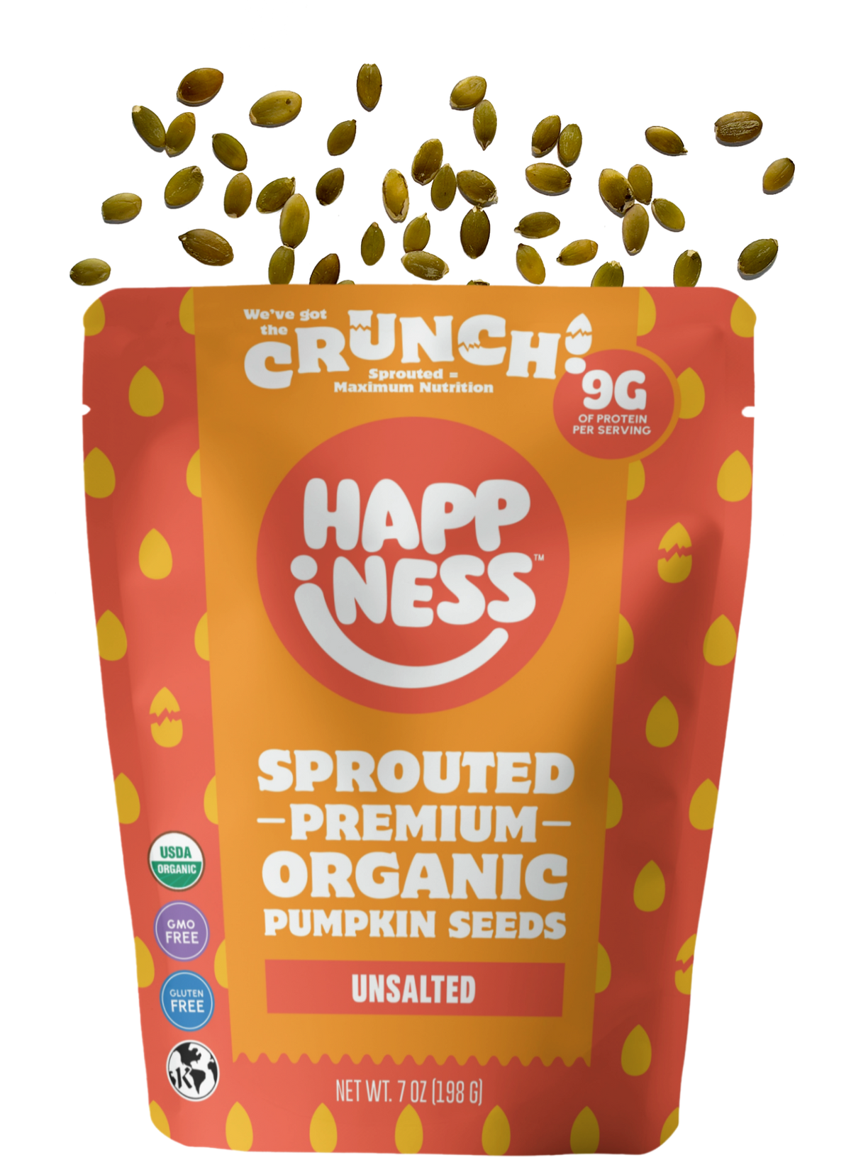 Group of unsalted happinessfoods.com nuts in a clear bowl, showcasing their natural, raw appearance.