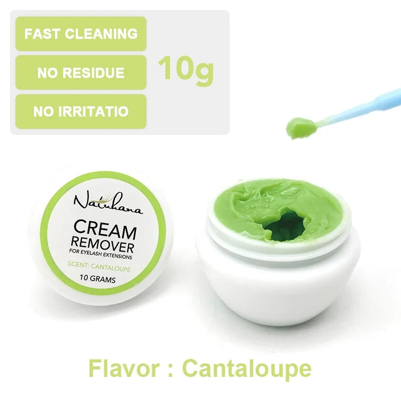 Blushimmer NATUHANA eyelash glue remover cream for easy, professional removal of eyelash adhesive, suitable for makeup application.