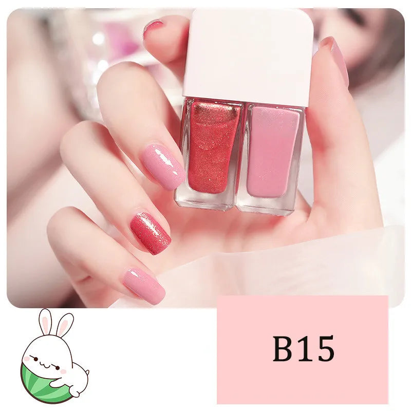 Bright candy color nail polish by Blushimmer, water-based, quick-drying, waterproof, and long-lasting for a vibrant manicure.