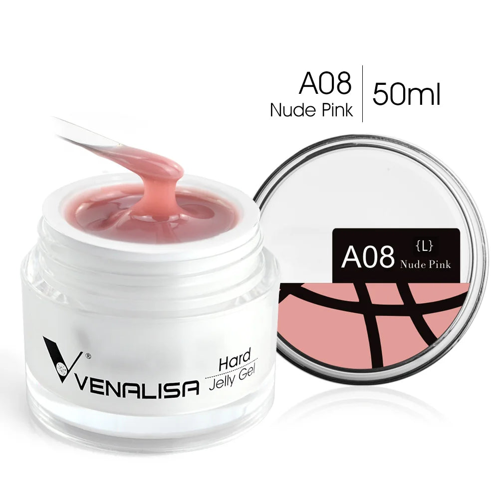 Blushimmer 50ml TPO Free Jelly Nail Extension Gel, clear natural color, UV soak-off nail builder for French and gel nails.