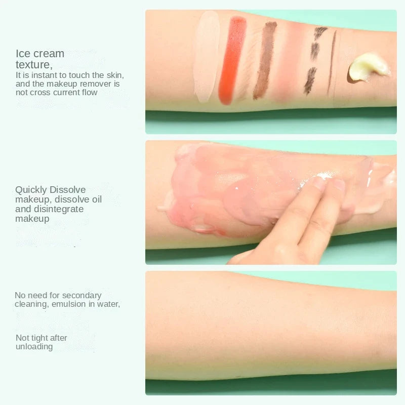 Blushimmer vegetable oil peach makeup remover cleansing ice cream with gentle texture and no tightness, in a balm form